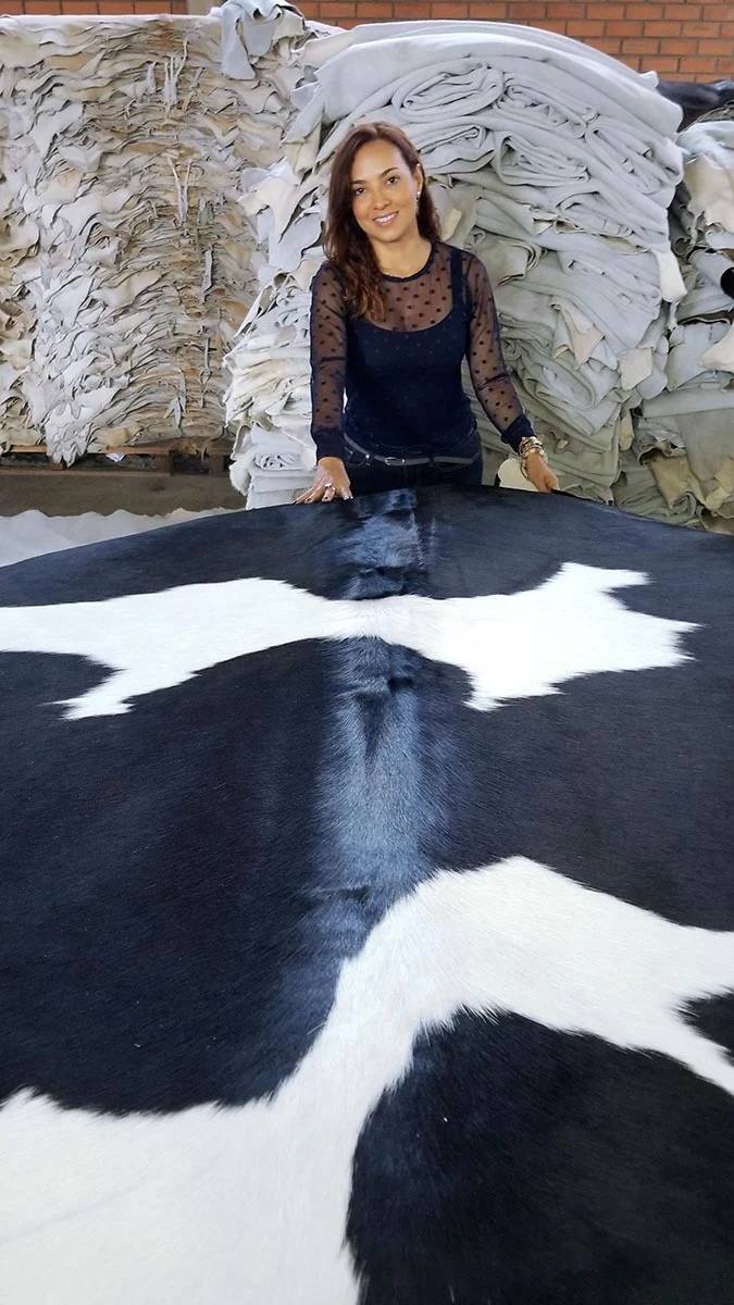 Black and White Brazilian Cowhide Rug: LARGE - Image 8