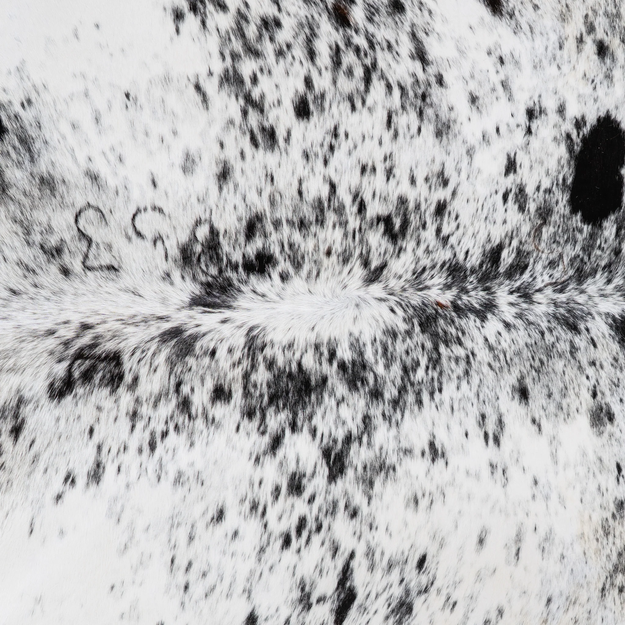 Black Salt and Pepper Cowhide Rug Size 7'8" L x 6'10" W 5496 - Image 3