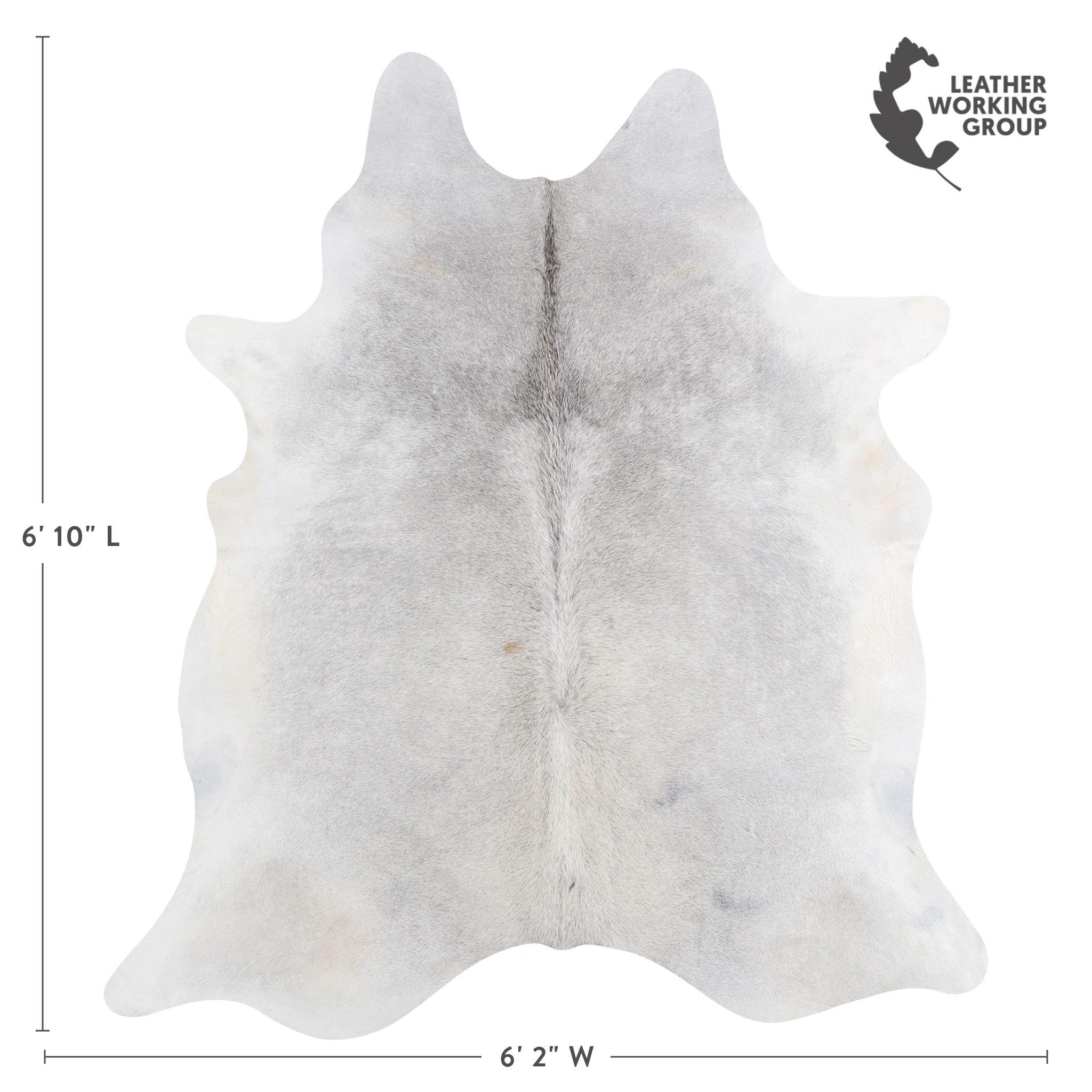 Brazilian Grey Cowhide Rug Size 6'10" L x 6'2" W 4811 - Image 4