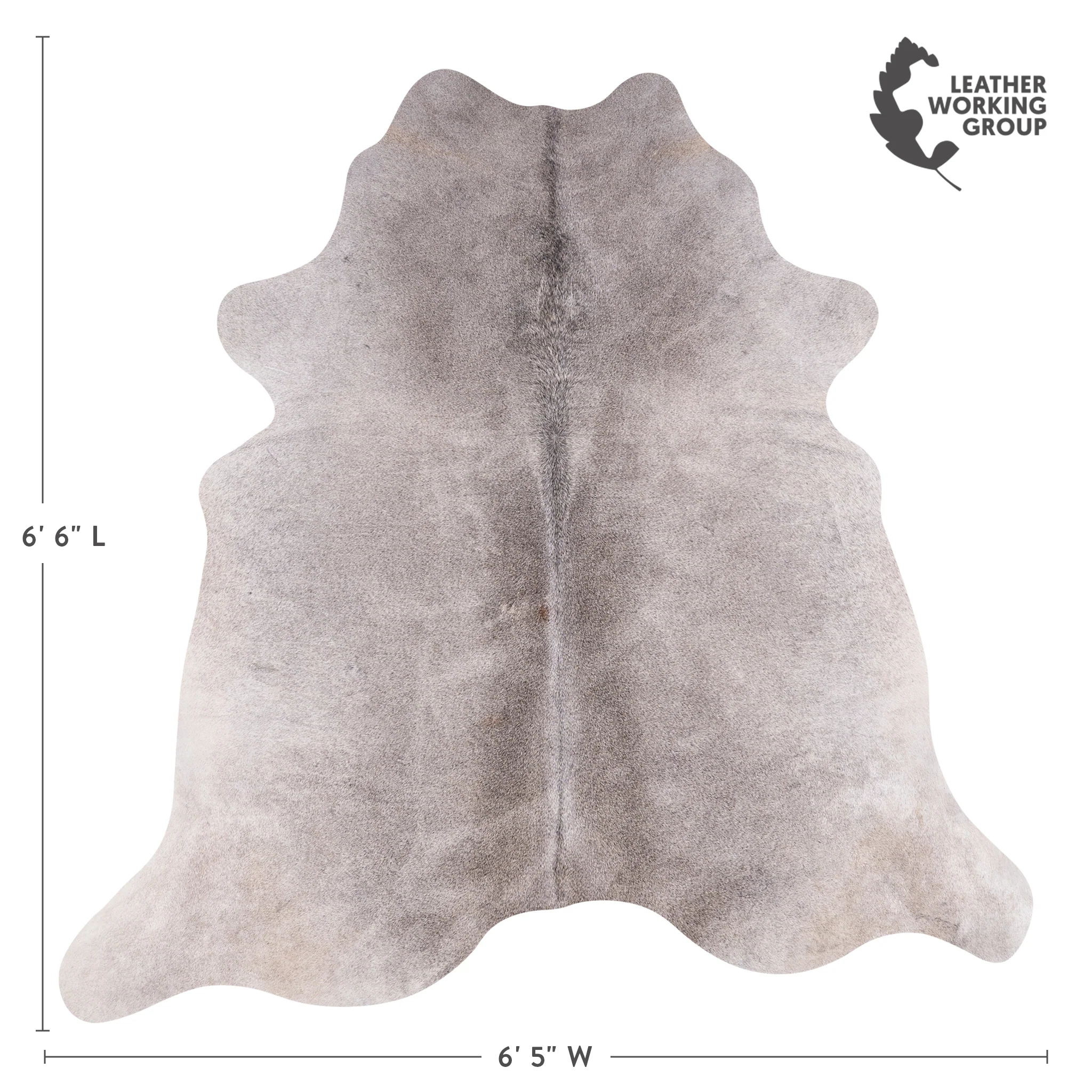 Brazilian Grey Cowhide Rug Size 6'6" L x 6'5" W 3486 - Image 4