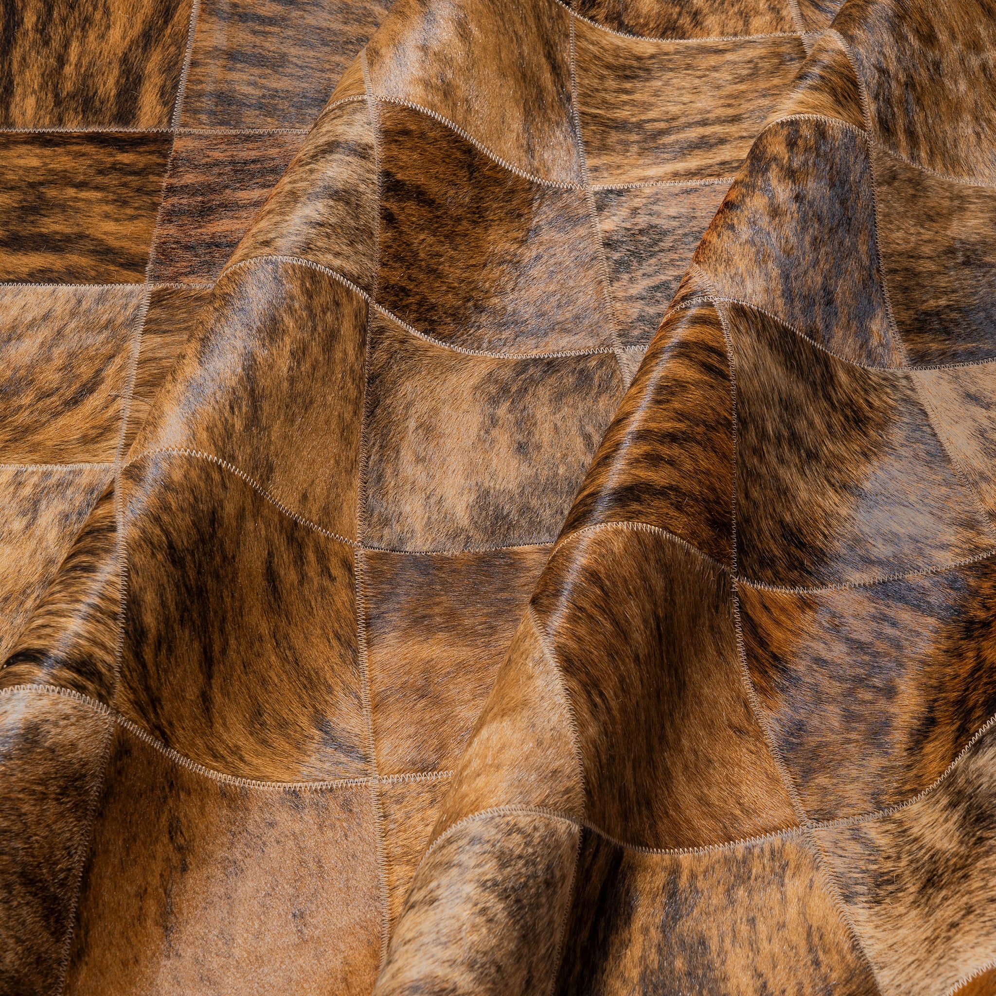 Brindle Patchwork Cowhide Rug - Image 4