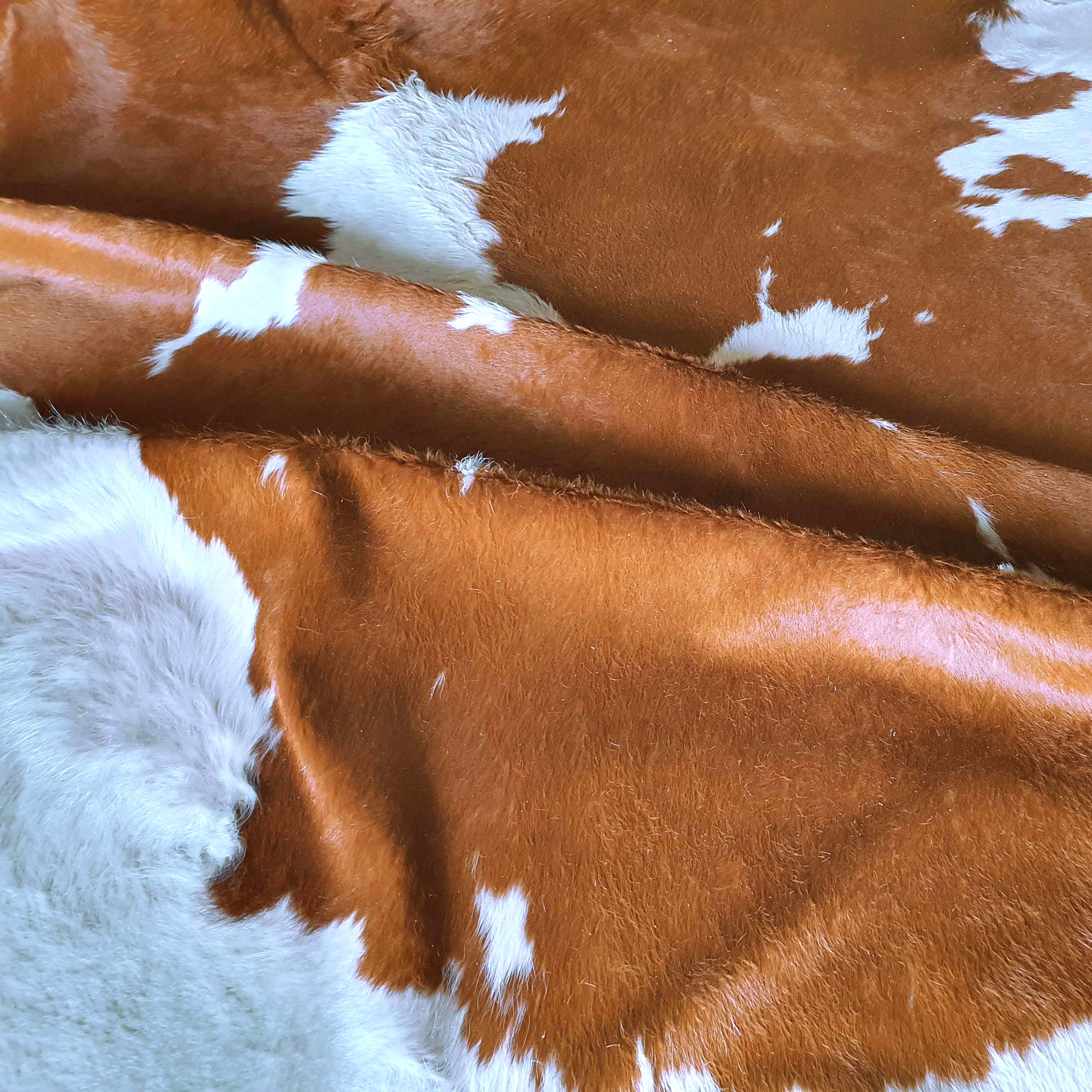 Brown and White Brazilian Cowhide Rug: LARGE - Image 7