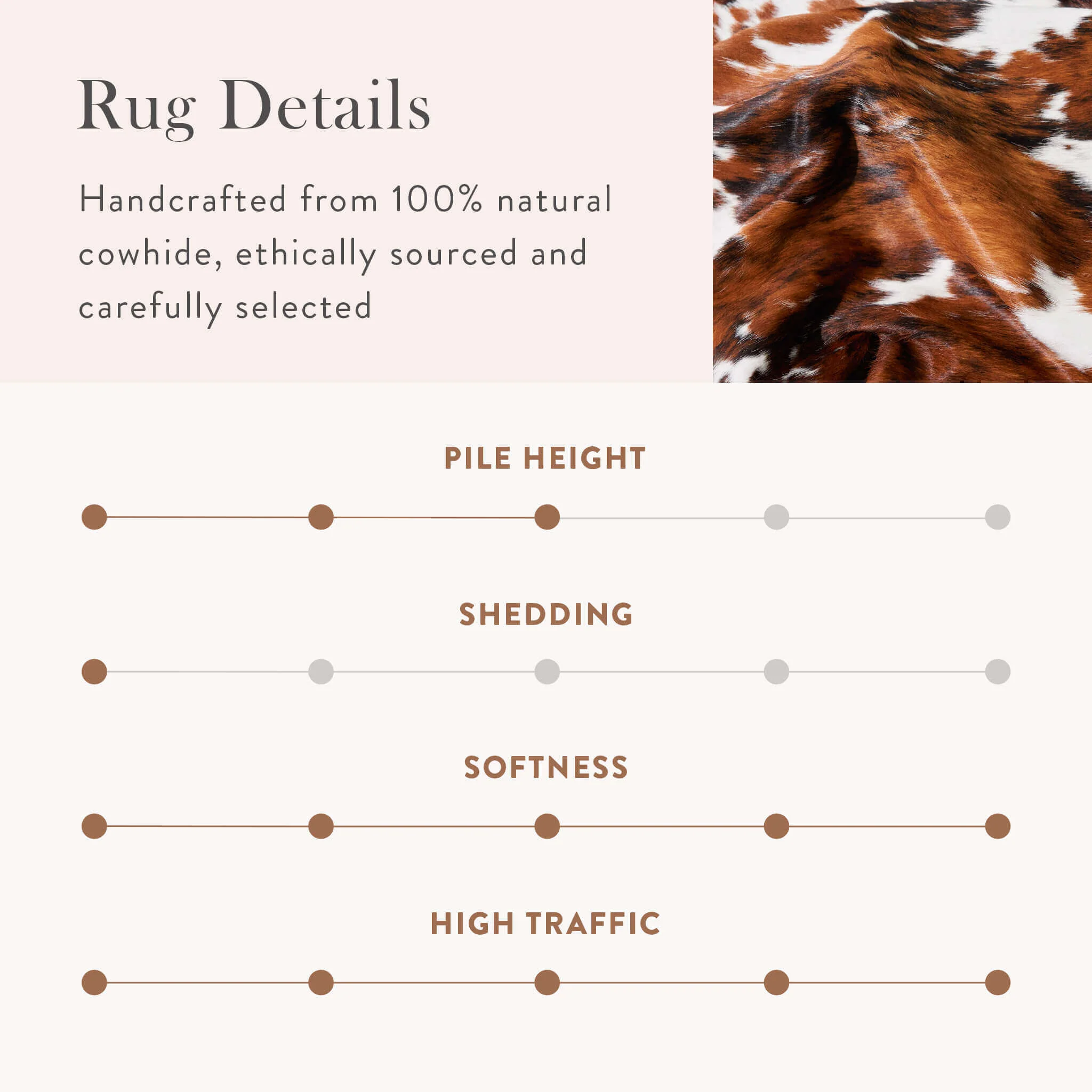 Cowhide Rug Tricolor Brindle Mix - Image 11