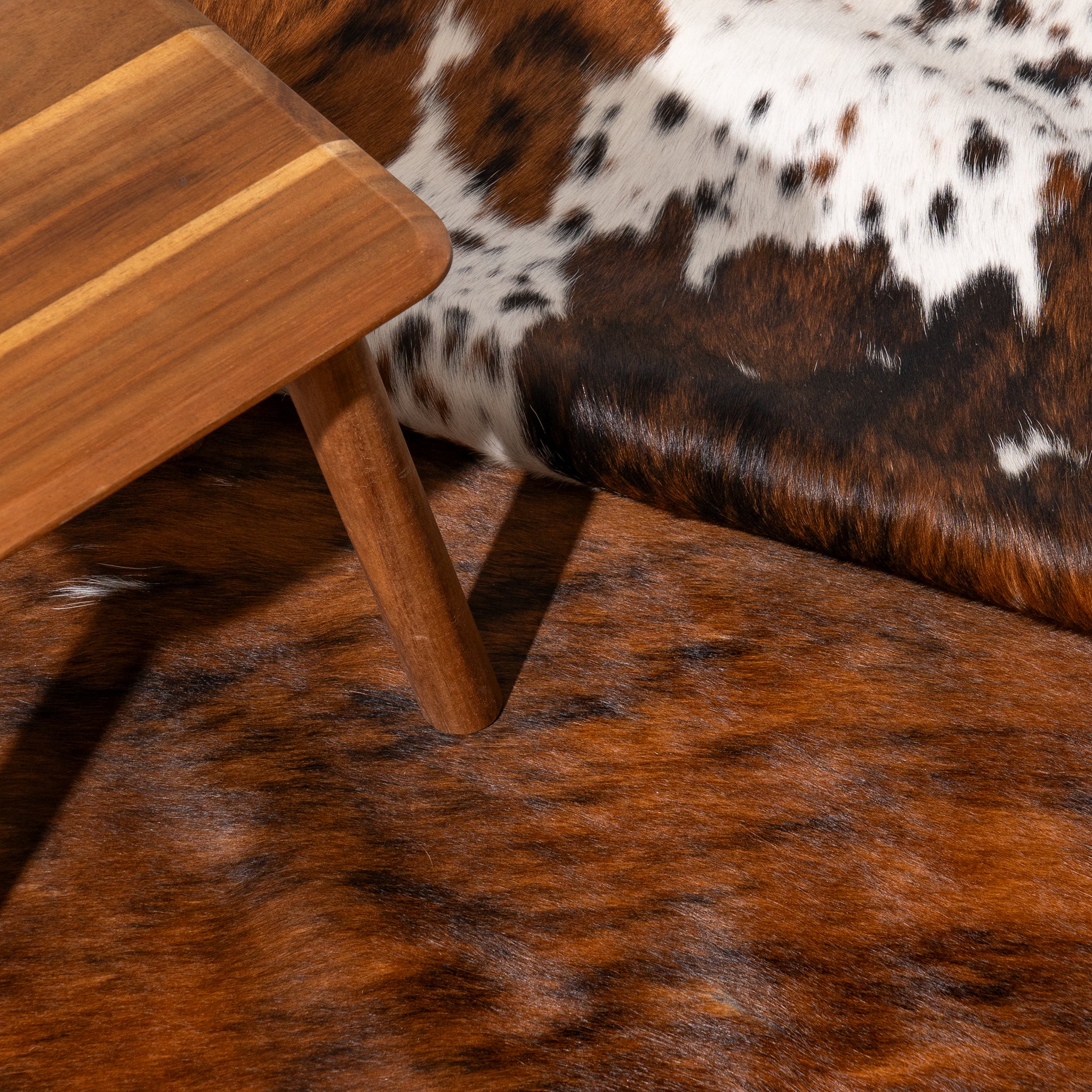 Cowhide Rug Tricolor Brindle Mix - Image 4