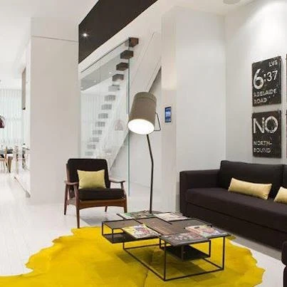 Yellow Dyed Cowhide Rug - Image 3
